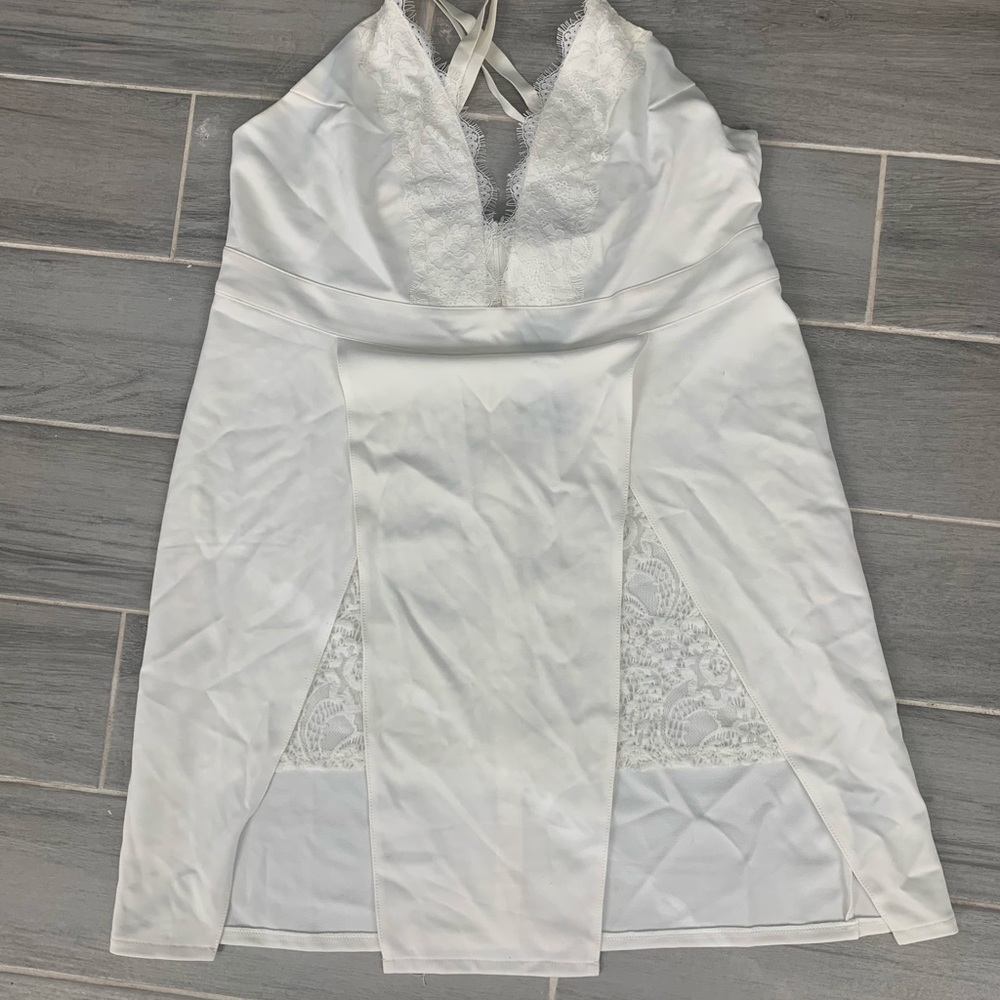 White dress with lace